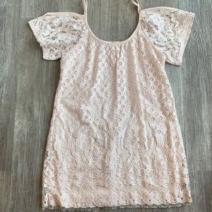 Venus lace cold shoulder dress
